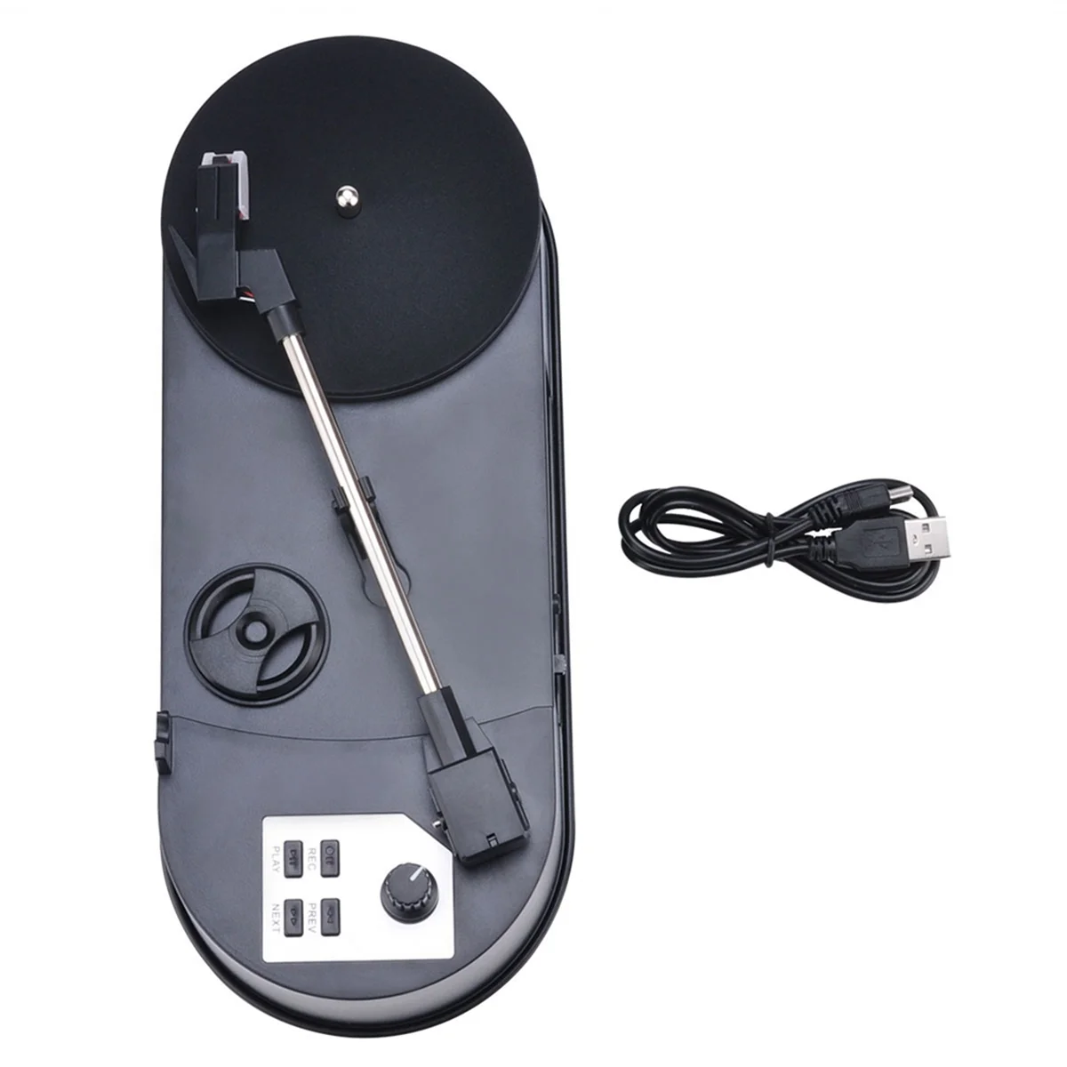 T85C แบบพกพา Phonograph 33/45RPM เครื่องเล่นแผ่นเสียง Converter บันทึกไวนิลเพลง MP3 TF Card/USB ลําโพงในตัว