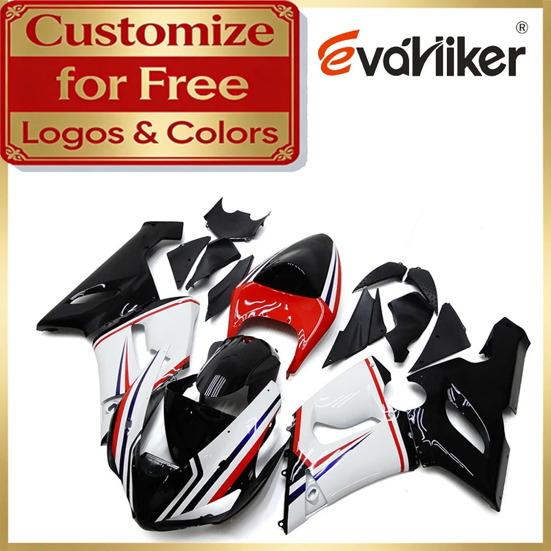 

Комплект обтекателей из АБС-пластика для мотоцикла Kawasaki ZX6R 2005-2006 (красный, белый, черный), ZX636 05-06, литье под давлением