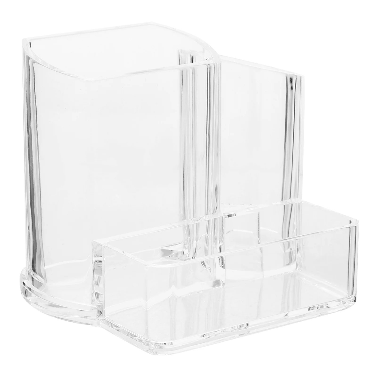 

Pen Holder for Desk Acrylic Desktop Organizer Stationery Storage Bucket Pencil Cup Makeup Container Countertop Accessory
