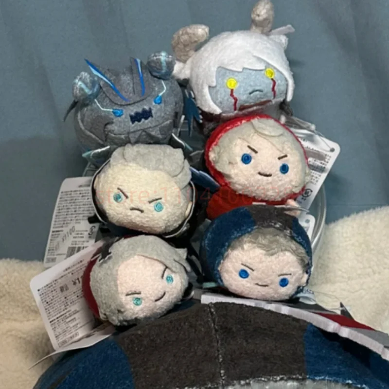 In Stock Game Vergil Nero Dante Cute Papa Series Cosplay Mini Soft Body Stuffed Pillow Figures Cute Keychain Toys Decor Gift