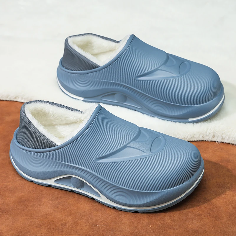 Winter Men's Cotton Slippers Warm Slippers For Man Indoor Outdoor Boots Warm Shoes Male House Fur Plush Warm Slippers Big Size