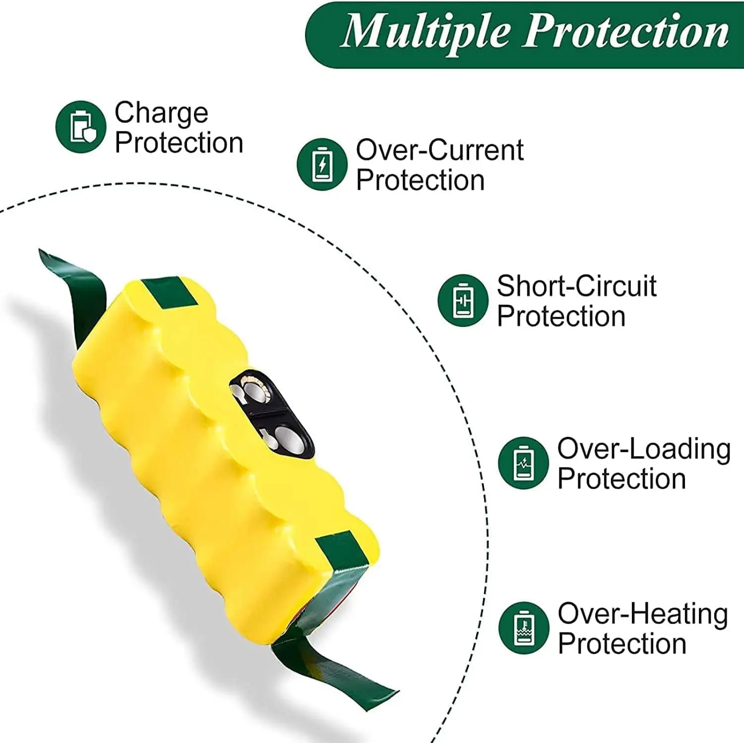 لبطارية iRobot Roomba 500 14.4 فولت 5.0Ah بديلة للمكنسة الكهربائية Roomba 500 600 700 800 سلسلة بطارية قابلة للشحن