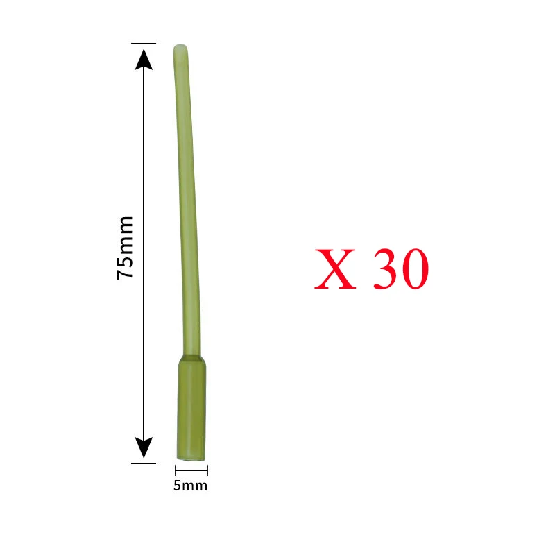 30 Stück 60mm 75mm Karpfen Angel gerät Drehknopf Schnell wechsel Gummi Angeln schwenkbar Speed Links Anti-Tangle-Ärmel Terminal – Detail 1