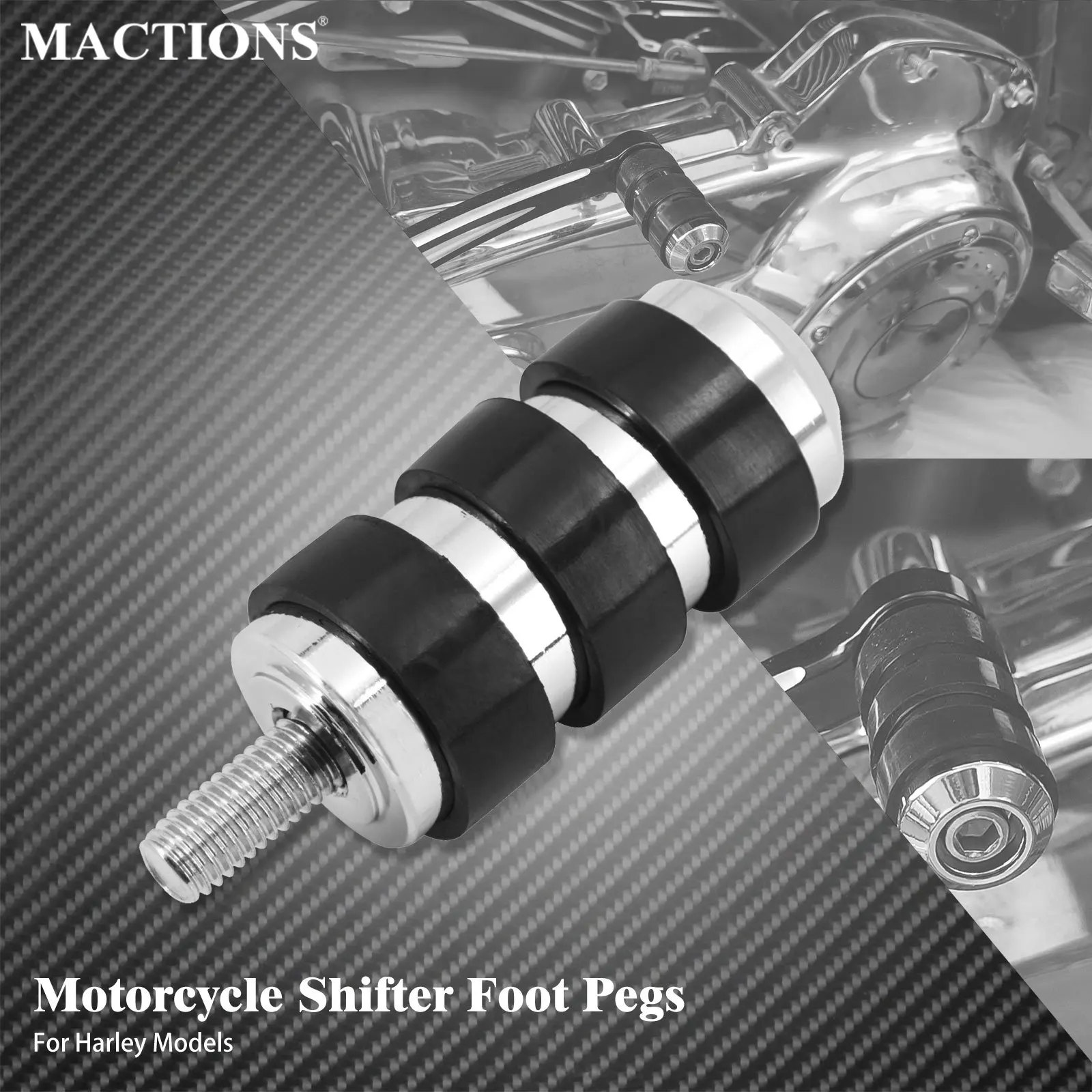 

Motorcycle Foot Pegs Nail Shifter Gear Lever Pegs Rest For Harley Touring Road King FLHR Sportster XL Dyna FXDF Softail Fat Boy