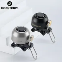 ROCKBROS Bike Bell Safety Warning Bike Bell Horn Handlebar Copper Alloy Non-slip Bicycle Alloy Ring Crisp Sound Cycling Alarm