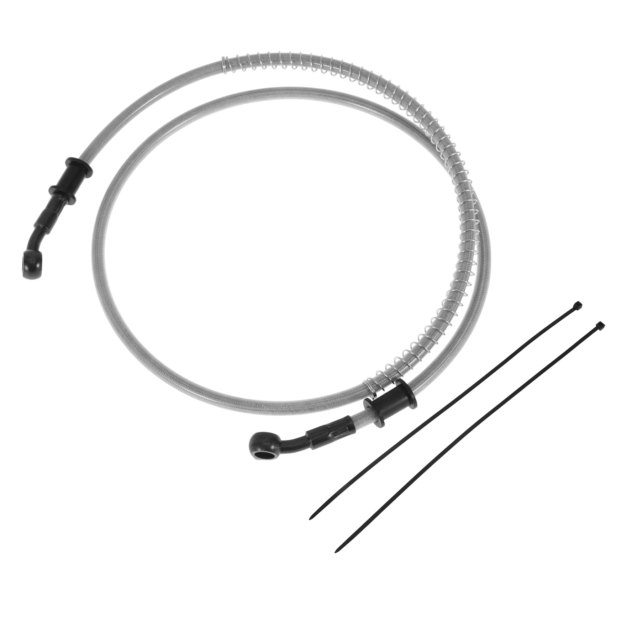 Motoforti 120cm Motorcycle Brake Clutch Oil Hose Line  Silver Tone