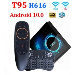 Boîtier tv T95, android 5.0, Quad Core, 4k, Original, avec bluetooth 2.4, Wifi 128/5 ghz, voix 3D, 16 go, 32 go, 64 go, lecteur multimédia