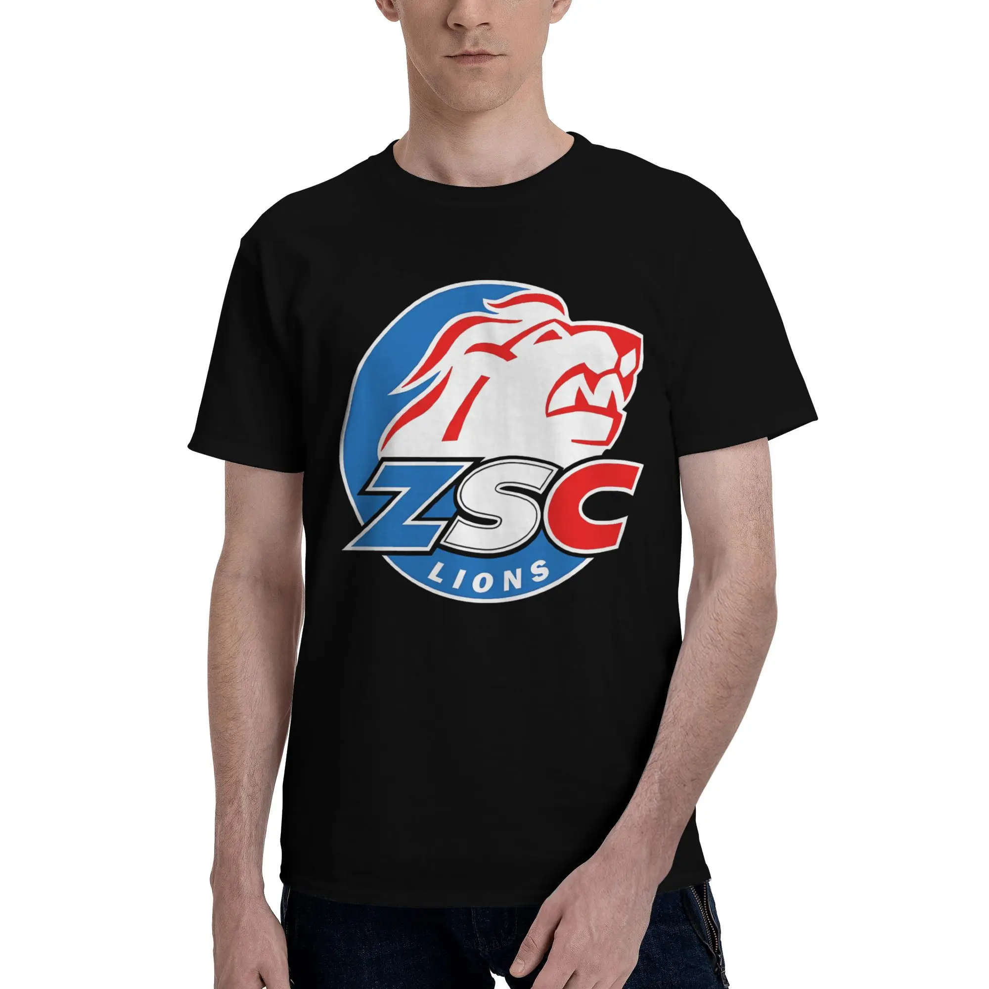 Zsc Lions Sticker Drapey Reversible T-shirt American Street Basic Tee