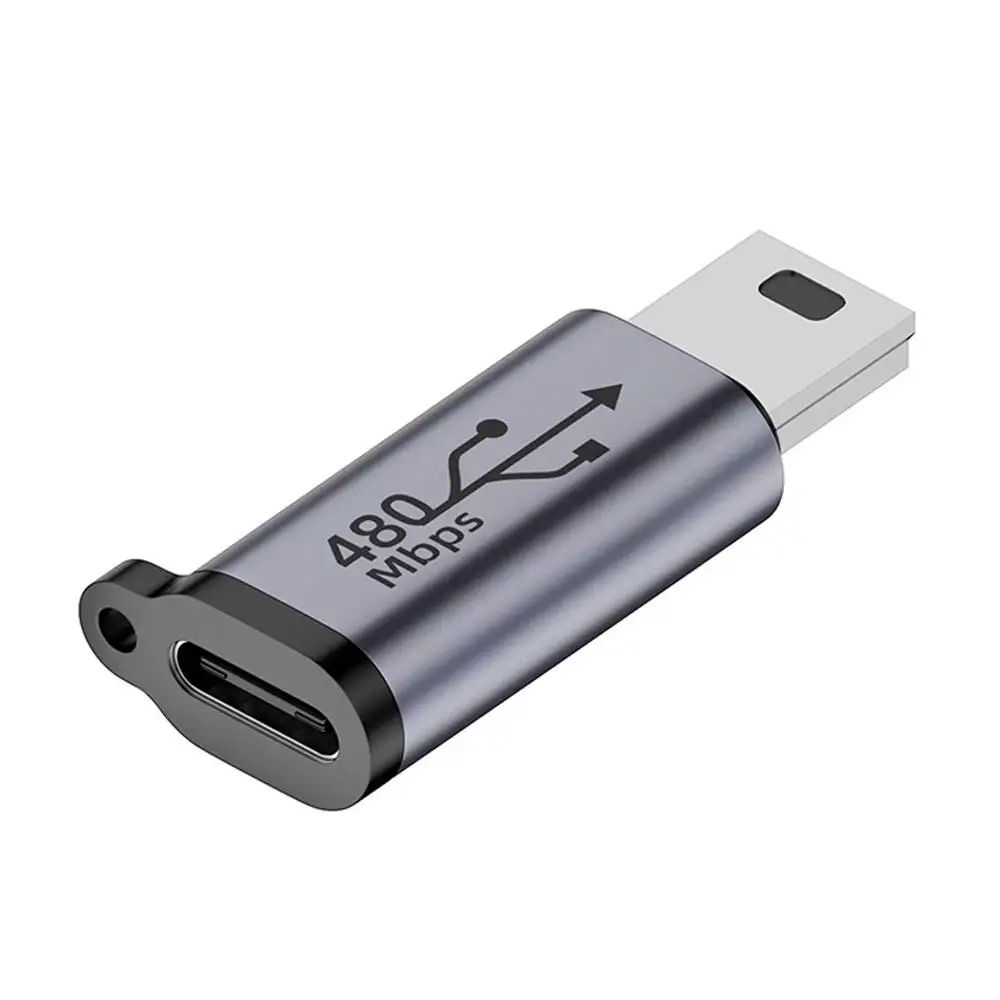 V8 Micro Mother Seat Type-c Male To Female Adapter Aluminum Alloy Mini Convenient Carrying  Camera Phone  Tablets  Laptop USB
