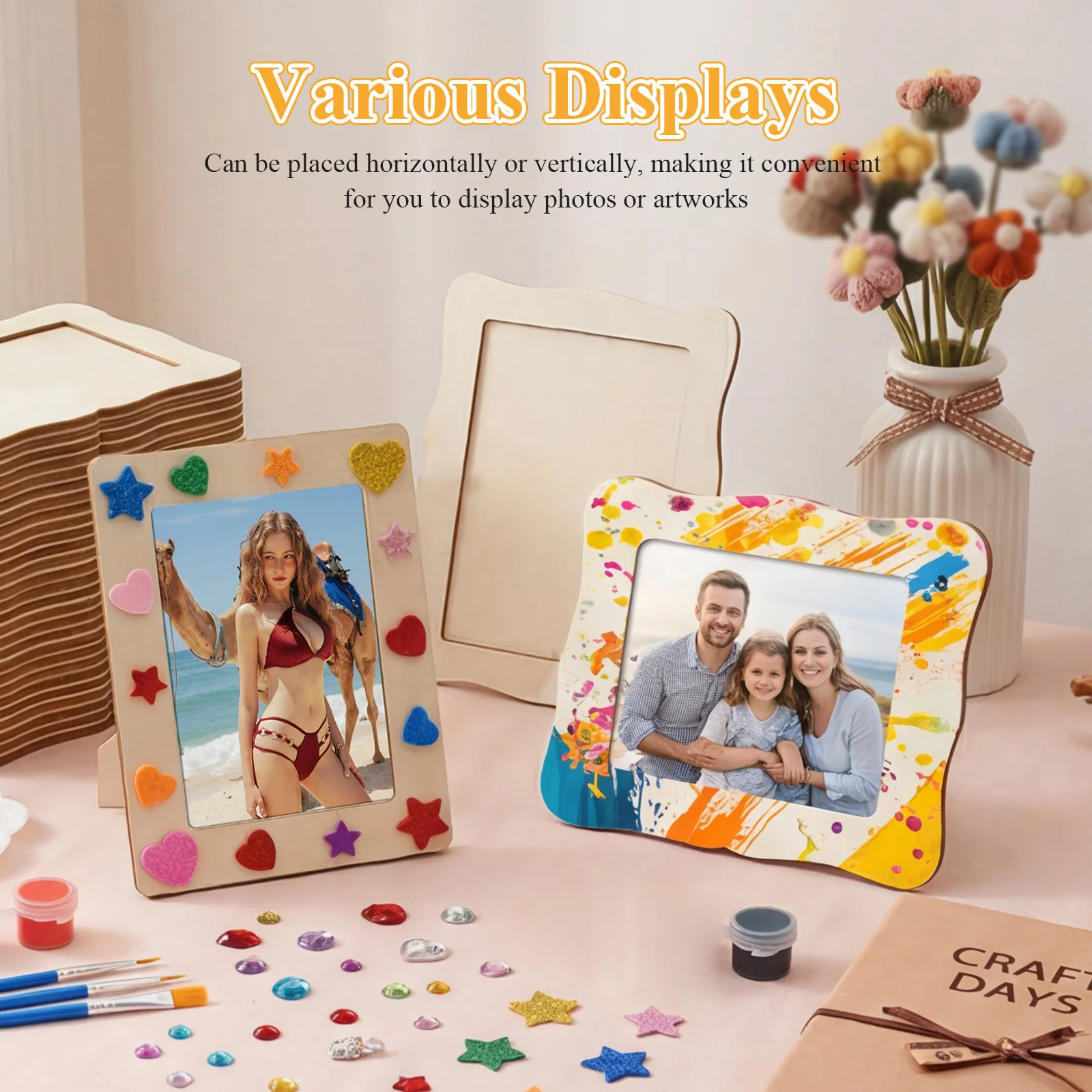 DIY Solid Wood Picture Frames for Crafts and Decoration
