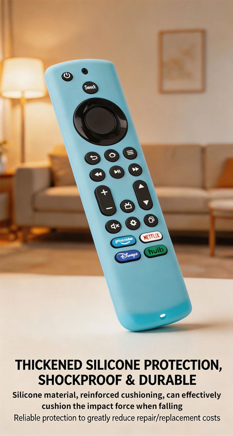Silikon-Fernbedienungshülle für 2023 Fire TV Stick 4K Max 2. Generation/Fire TV Omni Series/Fire TV 4-Series Fernbedienung Toshiba/Insignia Fernbedienungsabdeckung – Detail 5