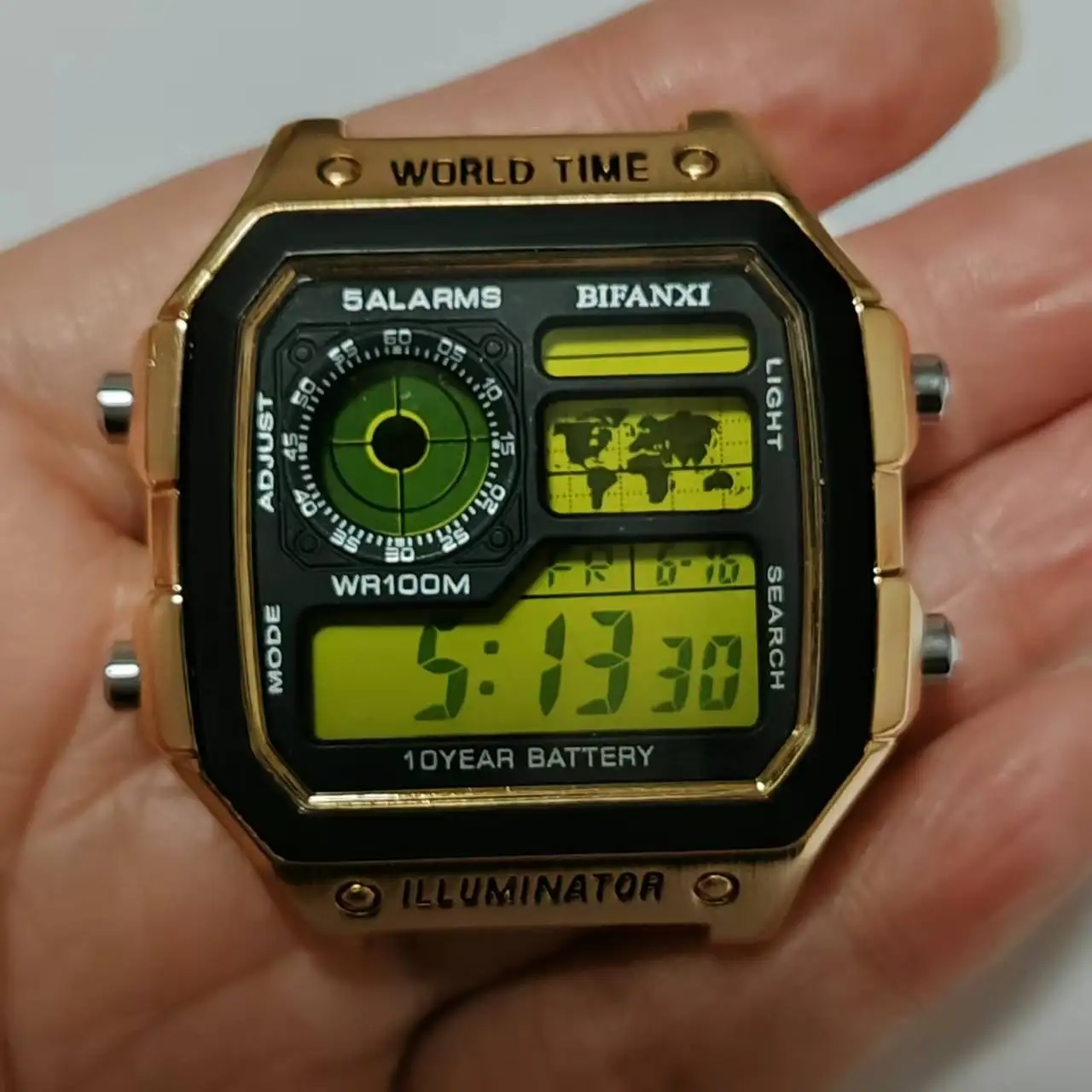 

2024 Adapt to BIFANXI AE1200 watch modification, stainless steel case, retro small square metal modification accessories