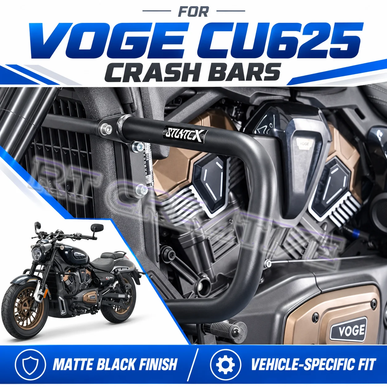 Engine Anti-fall Crash Bar Bumper Protection Frame Fit VOGE CU625 625CU Motorcycle