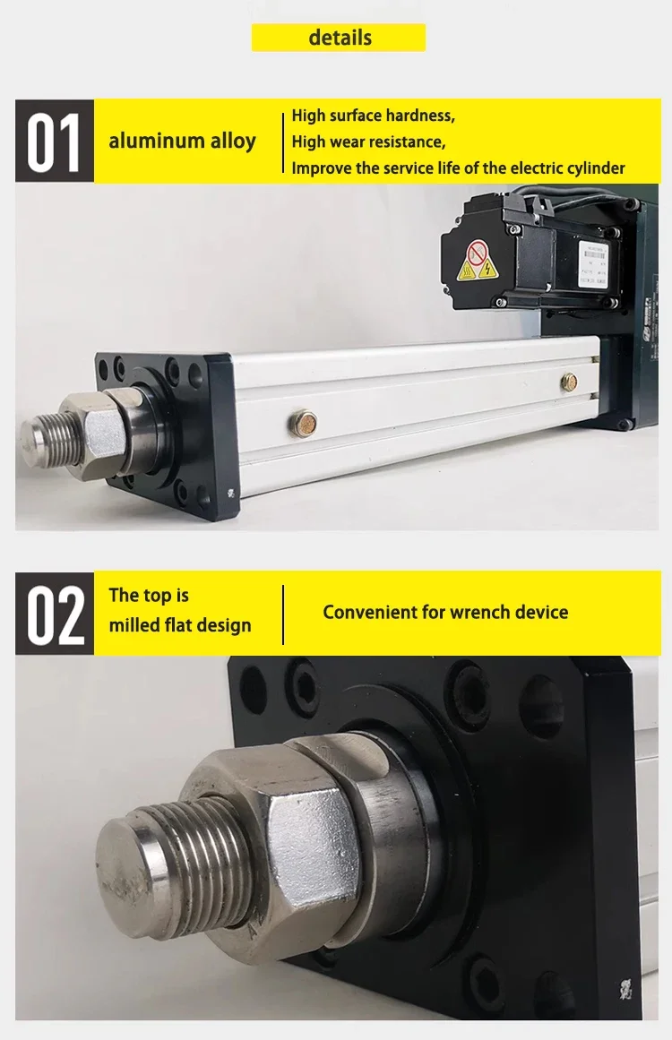 500mm/s Custom Ball Screw Electric Telescopic Linear Cylinder Actuator High Speed Large Thrust Electric Servo Actuator Cylinders