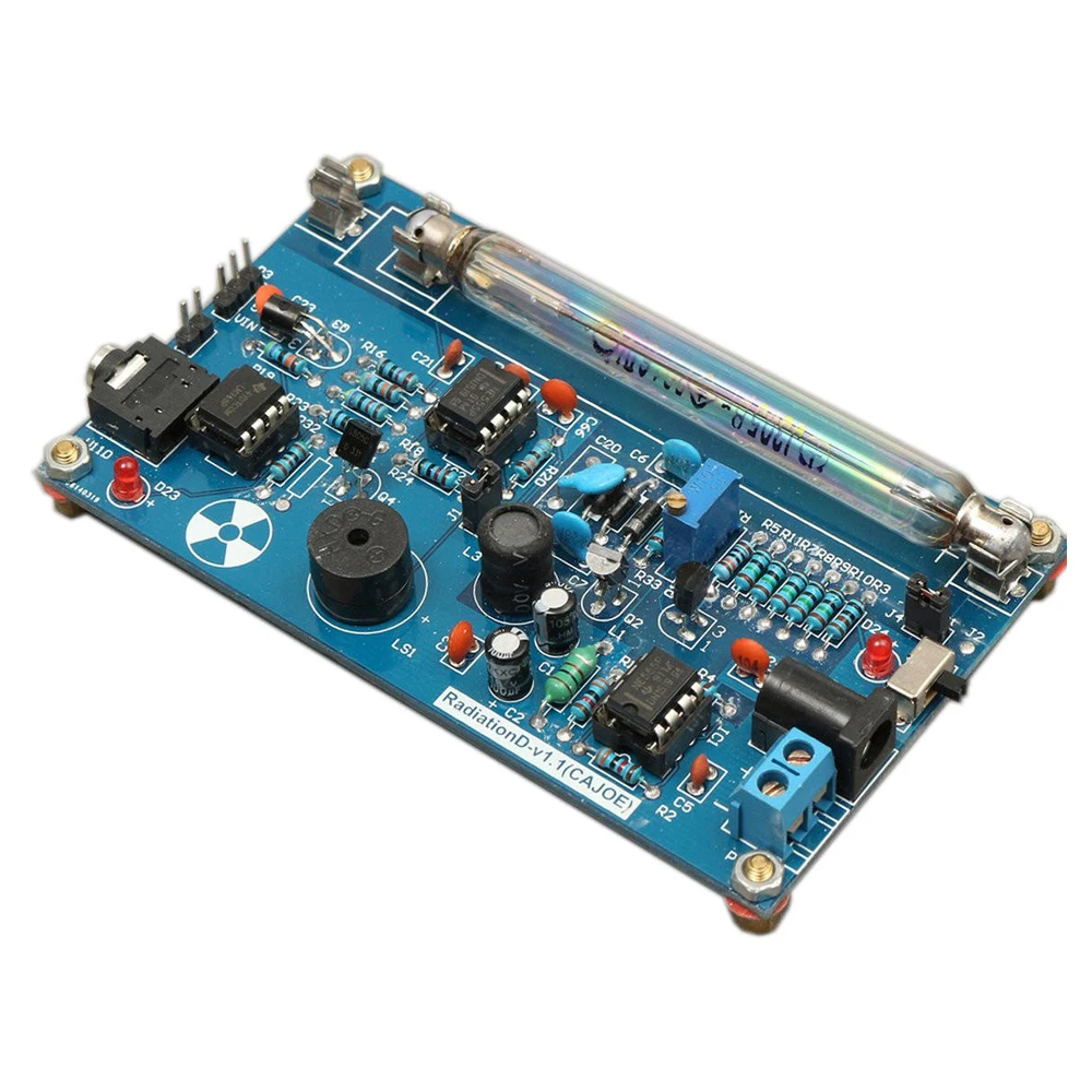 مجموعة عداد Geiger المُجمَّعة DIY كاشف الإشعاع النووي Arduino متوافق مع أنبوب GM Beta Gamma Ray