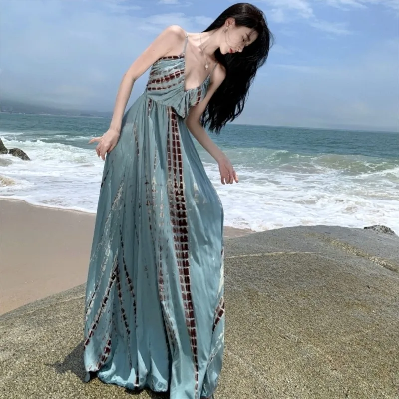 

New Dress Exotic Retro Style Bohemian Beach Skirt Vacation Ankle-Length