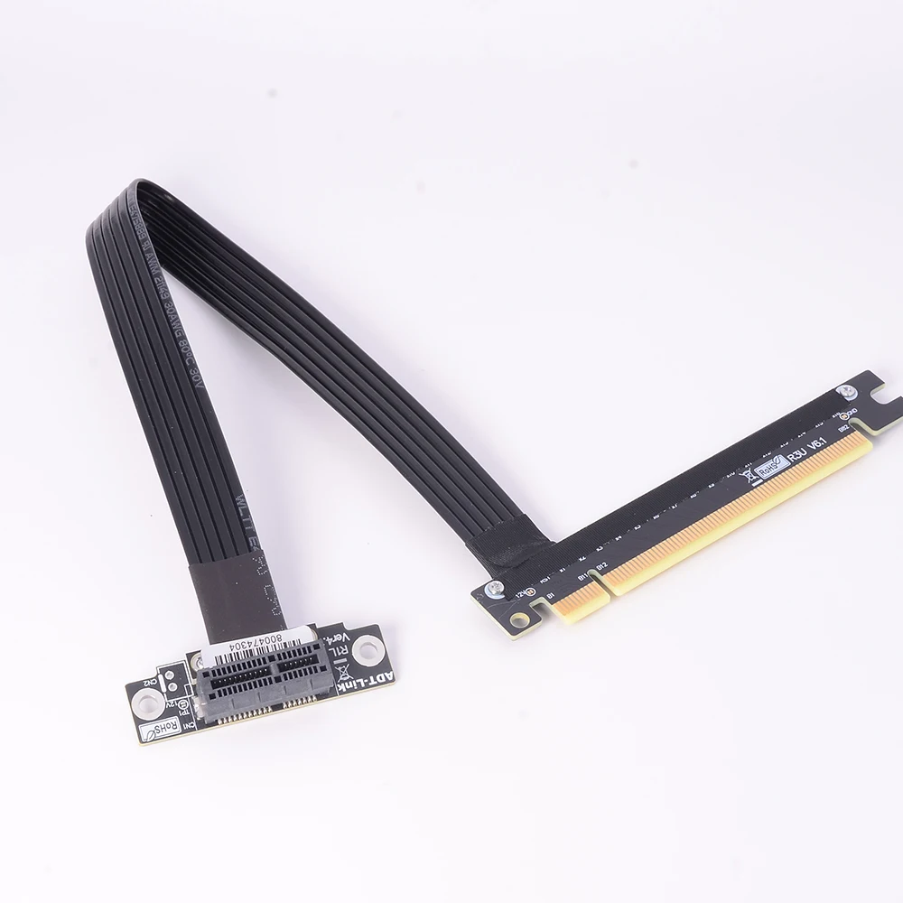 

PCIe 4.0 Riser Extension Cable X16 to X1 Adapter Edge Card Connector for Graphics Card Upgrade PCI Express Riser Cable Extender