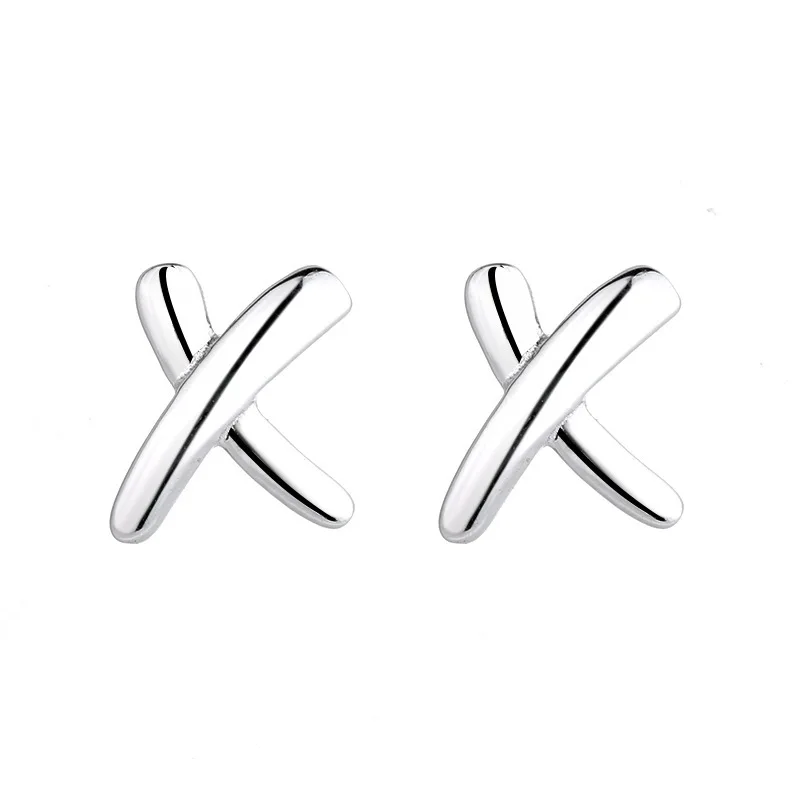 

925 Sterling Silver Cross Earrings for Women Simple Fashion Earrings Birthday Party Wedding Anniversary Jewelry Gift