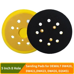 5 Inch 8 Hole Hook and Loop Sanding Pads Replacement Sanding Pads for DEWALT DW420,DW421,DW423, DW426, D26451 Orbital Sander...