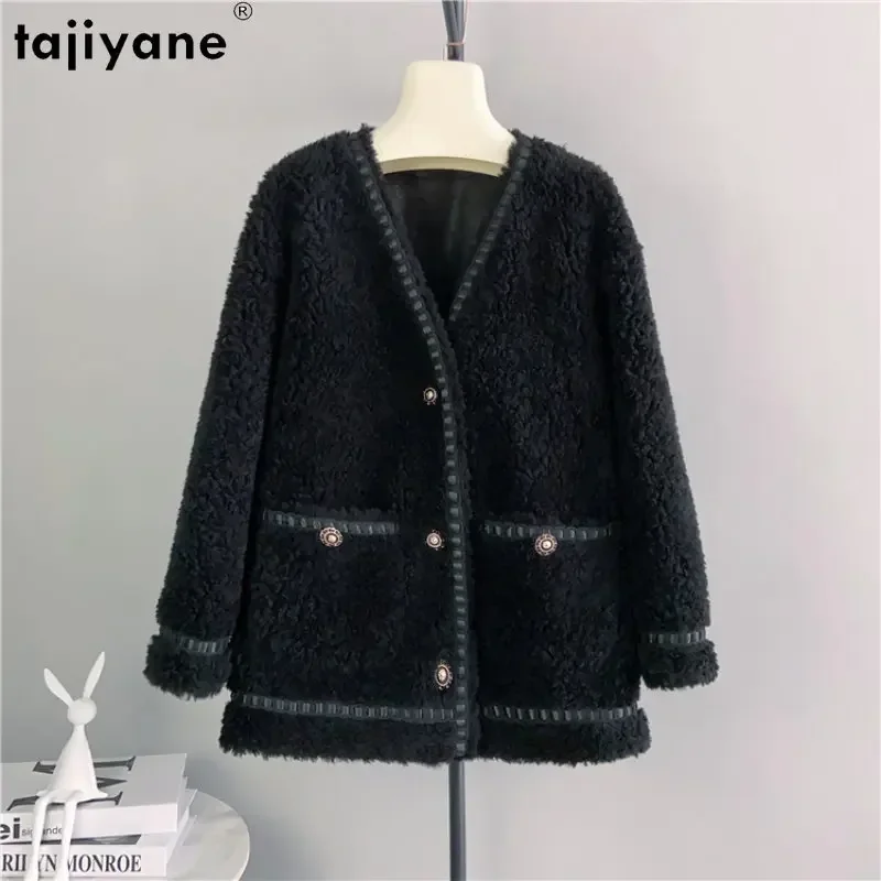 

Tajiyane 100% Sheep Shearing Jacket Women Winter Wool Coat Fur Coats Casual Women Jackets Fashion Streetwear Jaqueta Feminina