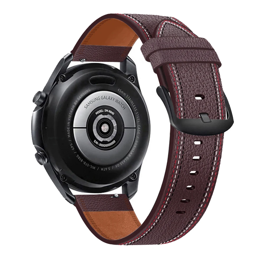 20 22mm Leather Wristband For Garmin Venu SQ 2/VENU 2 Plus/Forerunner 745 255 Watch Strap Vivoactive 3 4 Bracelet Accessories