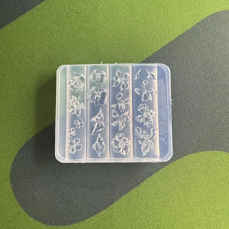 3D-geprägte Blumen-Nagel-Silikonform, handgeschnitzte Blumenform, wiederverwendbare Vorlage für Nagelkunst und Schmuckherstellung, Dekorationswerkzeug – Detail 6
