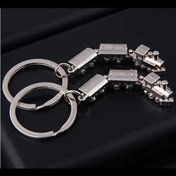 Mini Movable Train Model Alloy Keychains Metal Keyring Key Fob Car Pendant Bag Charm Jewelry Russia Creative Gift Women Men