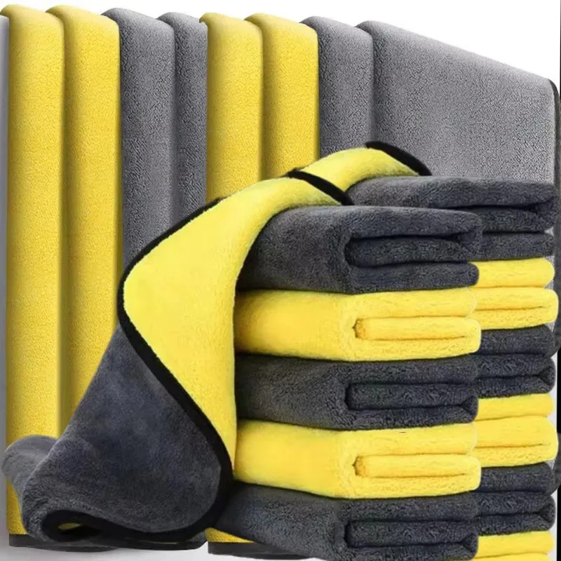 

1/2/4 шт. полотенце из микрофибры для мытья автомобиля 30/40/60 см ткань для сушки чистки автомобиля подшивка ткань для ухода за автомобилем детали чистящее полотенце для мойки автомобиля