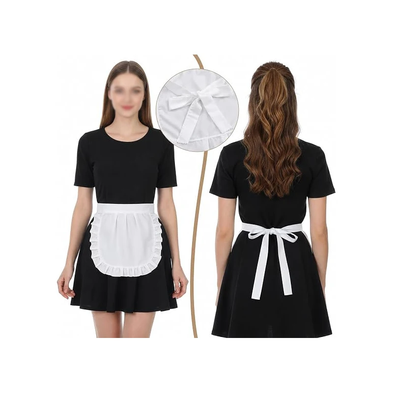 Adjustable Polyester Half Apron for Cooking and Crafting