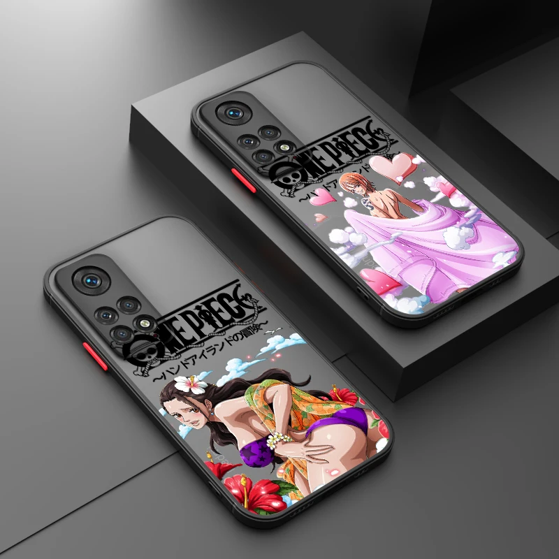 O-neS- P-iecess Anime For Redmi Note 13 12S 12T 11E 11T 11S 10T Speed Pro Plus Max Lite Frosted Translucent Phone Case