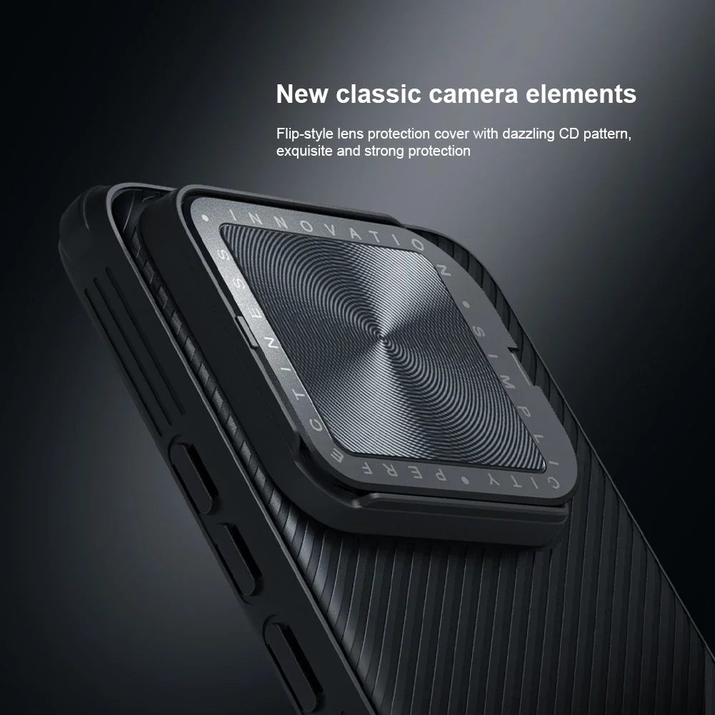 NILLKIN for Xiaomi Mi 14 Pro / 14 5G case Textured Prop Lens 360 full Camera Protection CamShield Back cover for Mi14