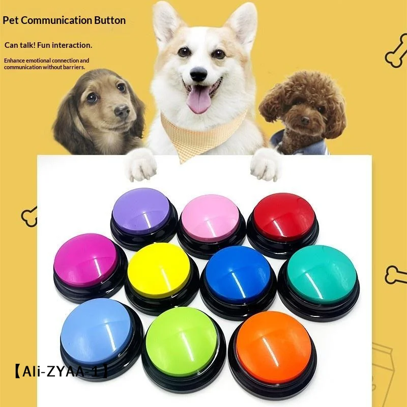 【A】1/4/6/8Pcs Dog Communication Buttons Voice Recording, Pet Training Buzzer 30 Second Record Playback, Gift for Talking