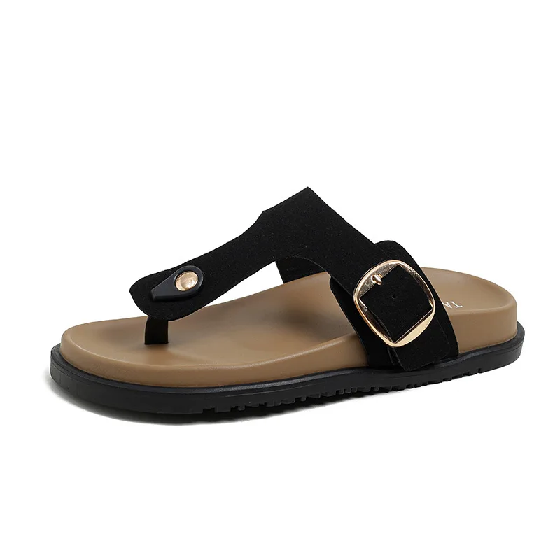 New British Style Shoes for Women Birken Slipper Girl Fashion Genuine Leather Designer Sandals Outdoor Casual Beach Shoes