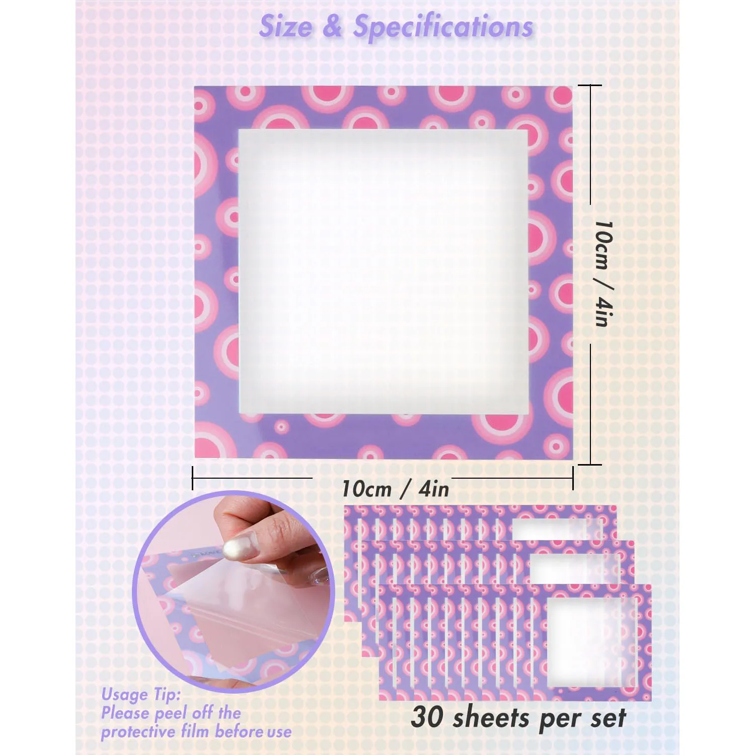 30PCS Diamond Painting Alignment Tools 10cm Reusable Release Film Protective Frame 6 Patterns Sticky Guide For DIY Crafts Kit view 6