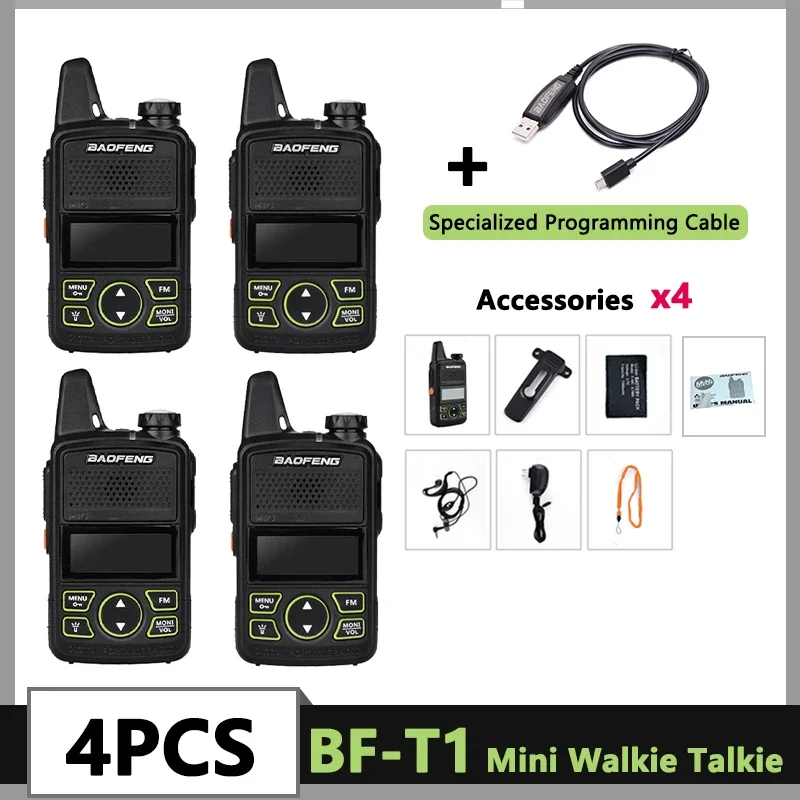 Baofeng T1 ミニトランシーバー BF-T1 UHF 400-470MHz USB 充電器