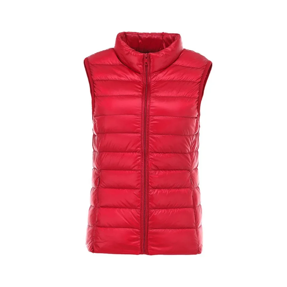 Women Ultra Light Down Jacket Vest Autumn Winter 2024 Lightweight White Duck Down Vest Coat Sleeveless Warm Windproof Waistcoat