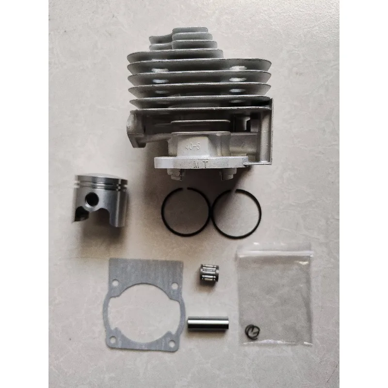 1E40F-5 Cylinder Kit - 40mm Bore Chrome Plated for 43cc 52cc Brush Cutter, Piston Rings Gaskets Bearings