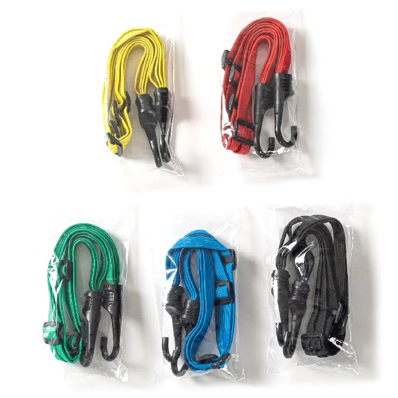 Retractable Elastic Rope Strap for Motorcycle and Bicycle Helmets with Organizer Net and Hook