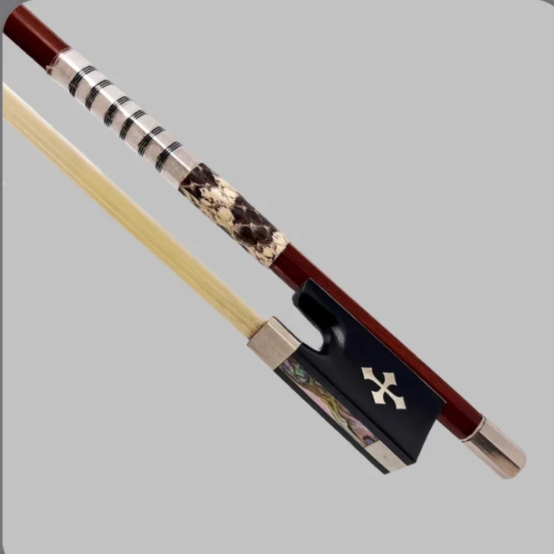 

Смычок для скрипки из сандалового дерева, профессиональный уровень, смычок для скрипок, полноразмерные банты ручной работы, скрипки из чистой хвоща, инструменты, аксессуары