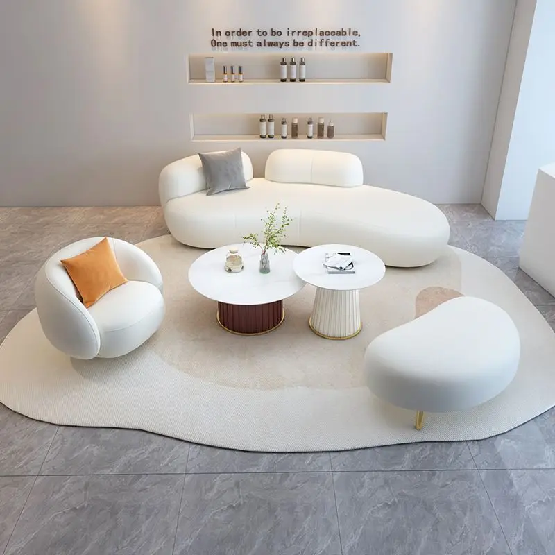 Sofa sitting area reception three-person small apartment living room sofa
