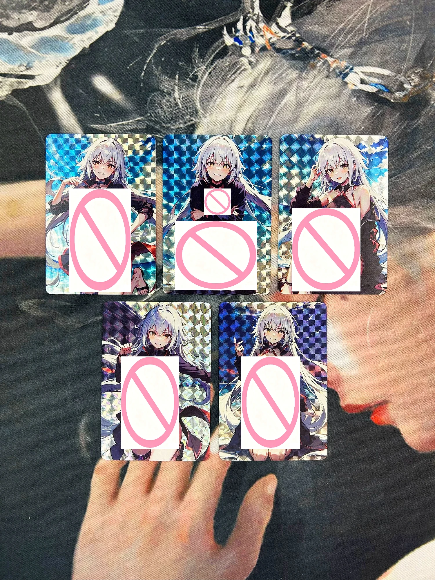 DIY Five-Piece Set [ACG Premium Personal Mini Set, 5 Cards] Black Joan of Arc, Fate/Grand Order, Prism-Reflecting Shiny Cards,