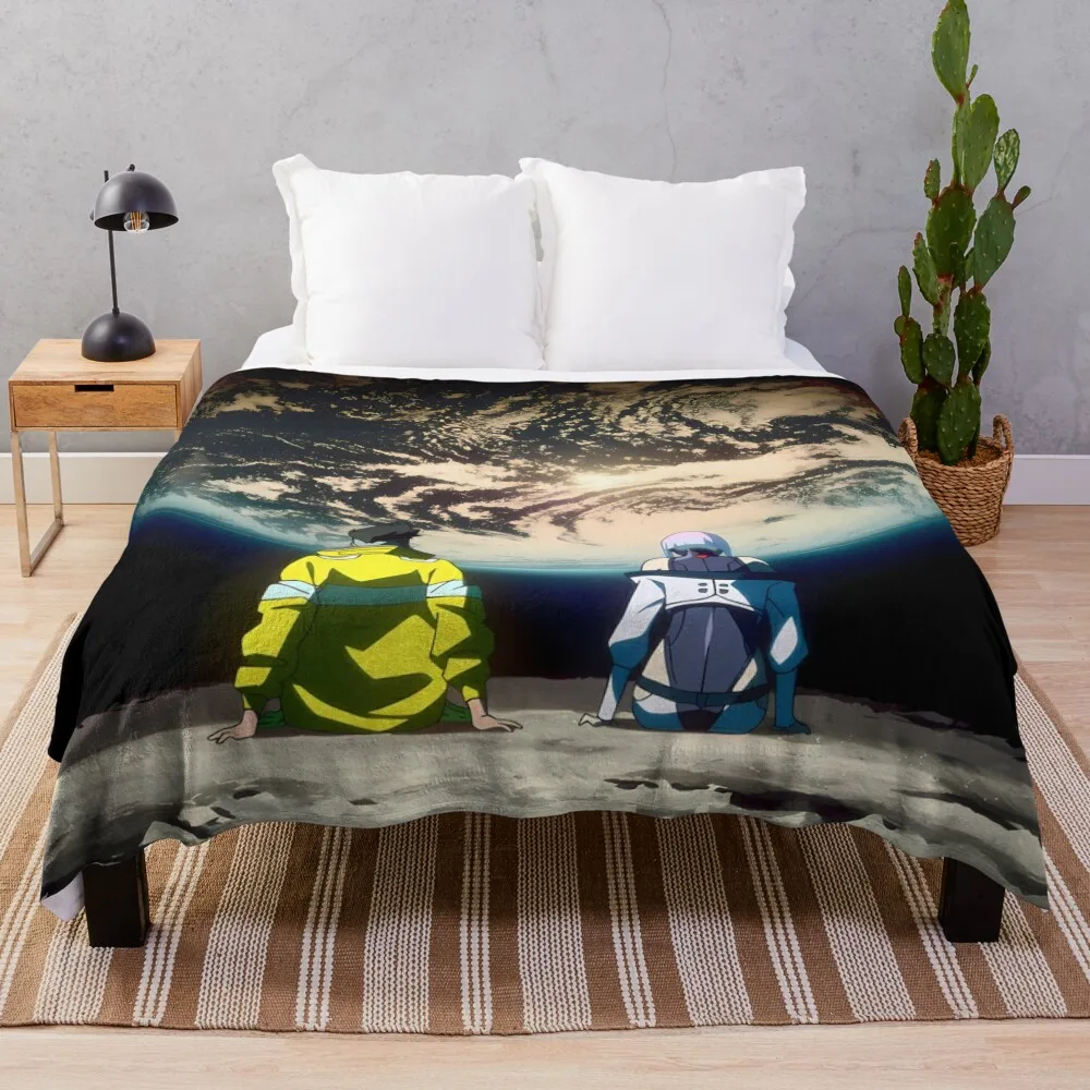 Cyberpunk EdgeRunners Moon Lucy David Throw Blanket valentine gift ideas cosplay anime for babies Thermal Blankets