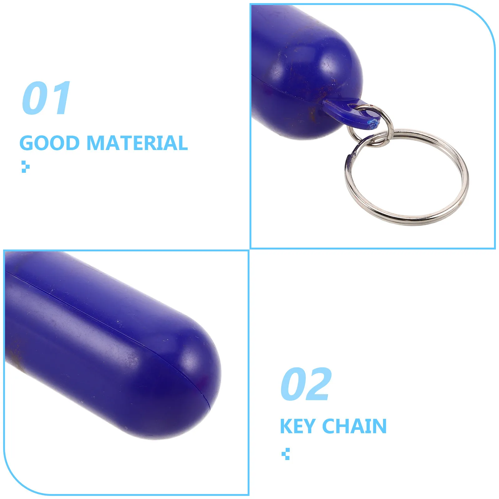 4Pcs Floating Keychain Small Buoy Key Chain for Boat Keys Beach Outings Pool Use Water Sports Key Security