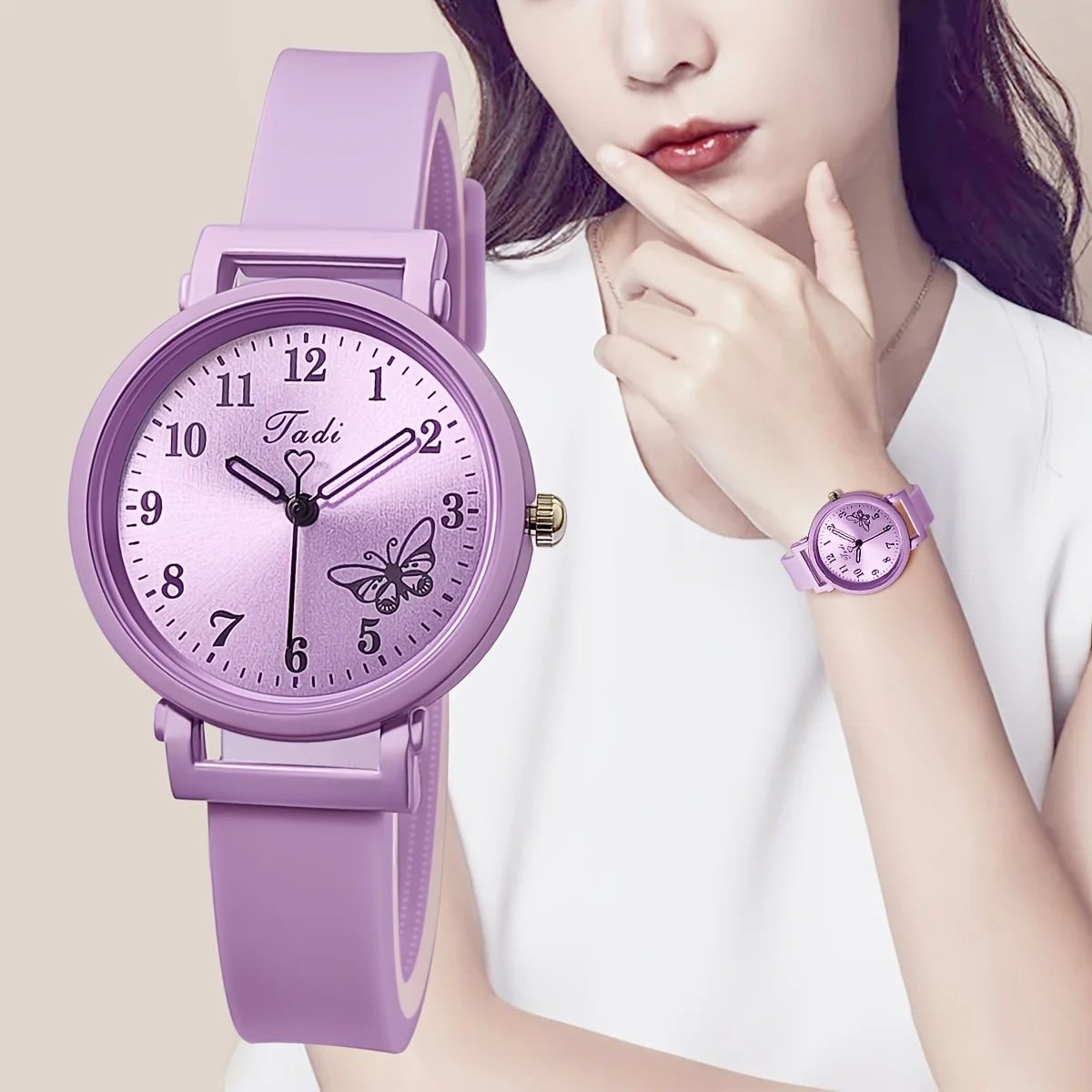Fashion Arabic Dial Women Quartz Watch Casual Silicone Band Ladies Wristwatch Reloj Mujer