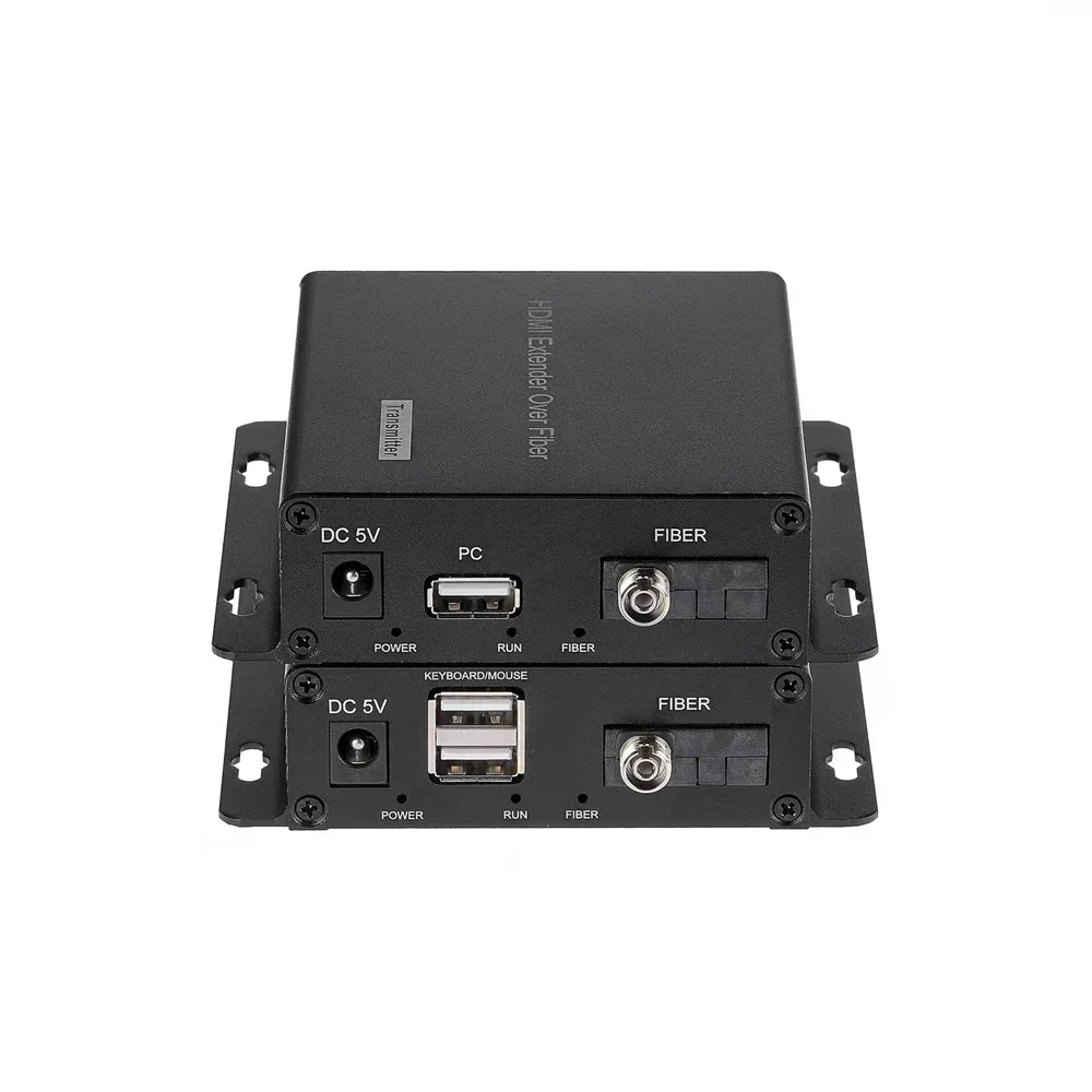 In stock 1080P HD MI To  lc Fiber Optic 20KM video in with loop out kvm audio fiber optic converter view 6
