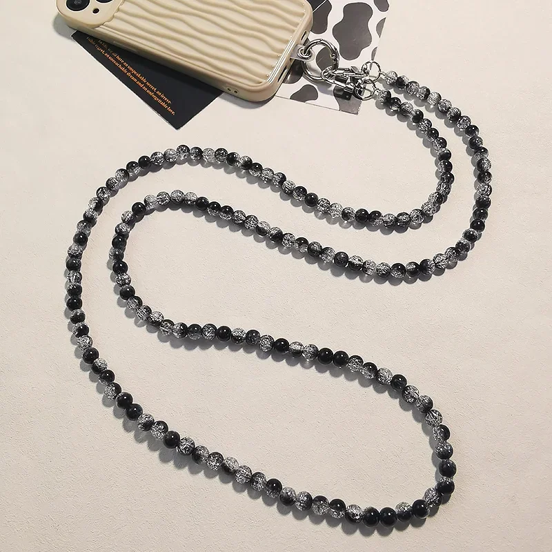 Mobile Phone Lanyard with Burst Beads and Contrasting Colors Can Be Worn on The Shoulder and Worn with A Phone Lanyard Pendant