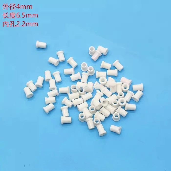 100PCS Wear-resistant Ceramic Eye, Feed Port Protector Ceramic Via Hole Outer Diameter 4 Height 8 Inner Hole 2.3mm