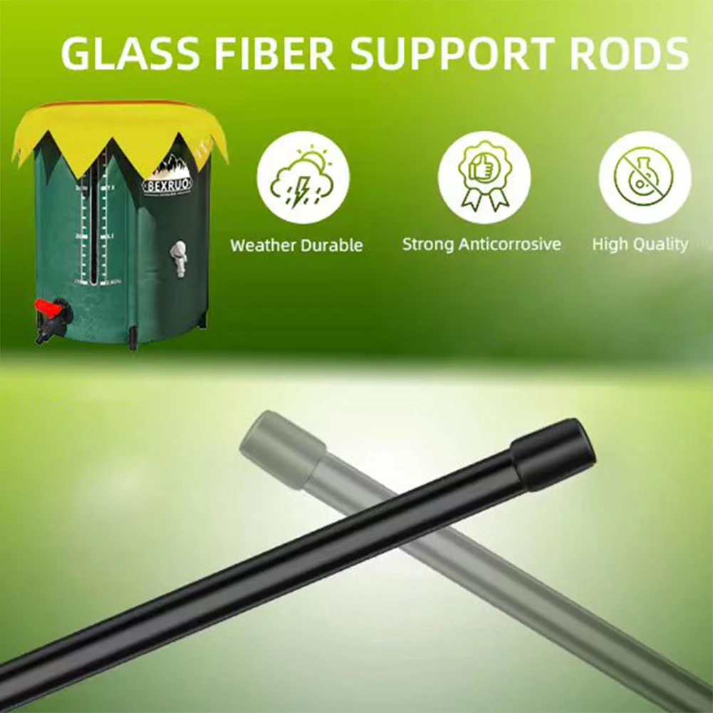 

52 Gallon Rain Barrel with Three Spigots PVC Water Storage Tank Water Barrel Collector Garden Water Catcher