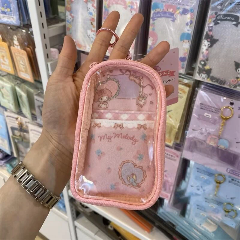 Sanrio Cinnamoroll Kuromi Anime Kawaii Fashion Storage Handbag Pendant Cute Cartoon My Melody Pvc Bag Y2k Gifts for Girls