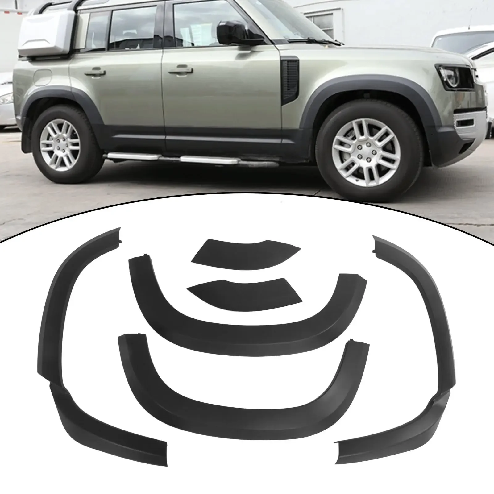 

Auto Parts New Aluminum Fenders Car Fender Flares Wheel Eyebrow Arch Cover Trim for Land Rover Defend 4x4 off road